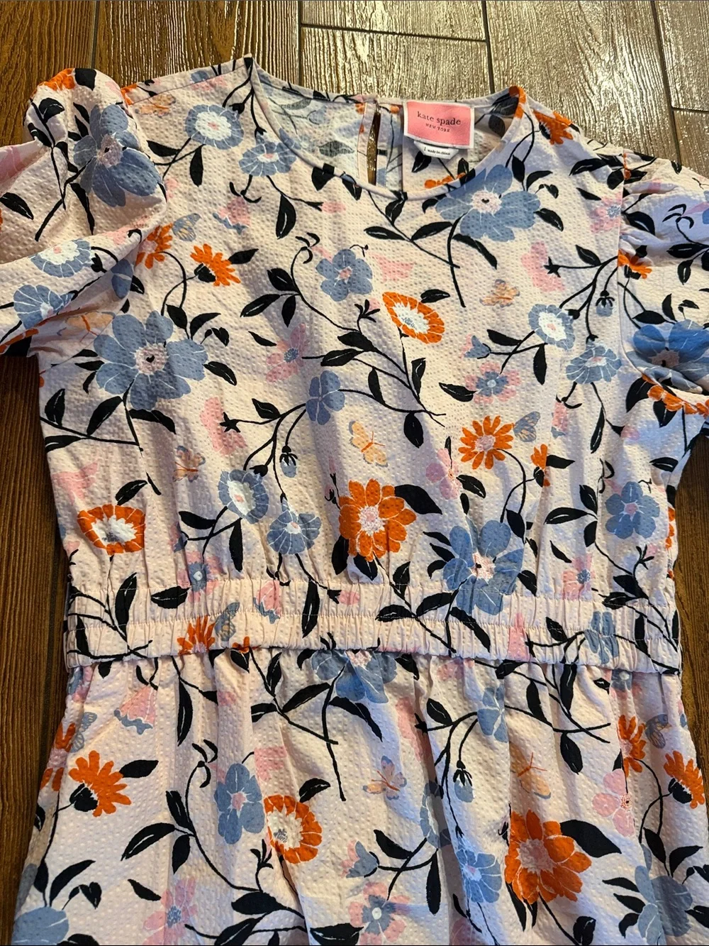 Kate Spade New York Garden Seersucker Dress Large